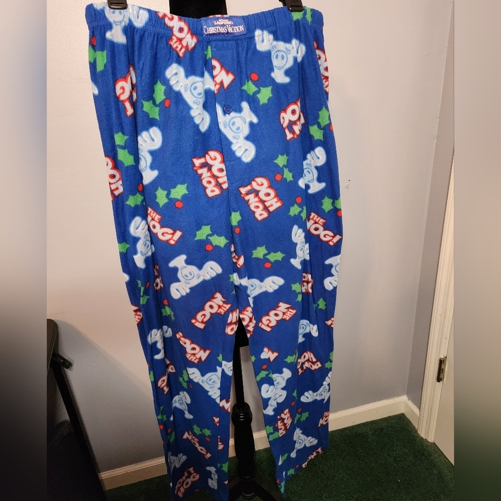 National Lampoon's Christmas Vacation Size Large PJ Pants "Don't Hog The Nog"